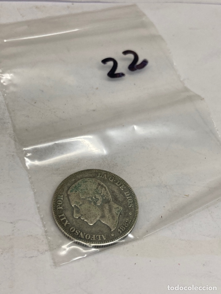 Monedas de Espa&ntilde;a: Moneda de plata 2 pesetas 1882 - Foto 3
