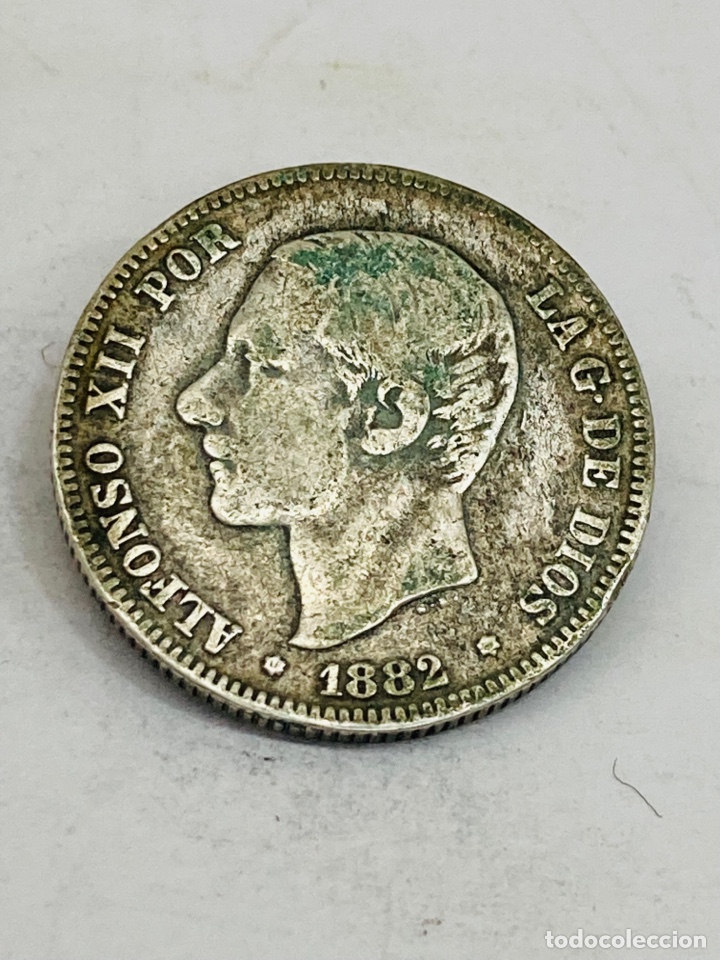 Monedas de Espa&ntilde;a: Moneda de plata 2 pesetas 1882 - Foto 1