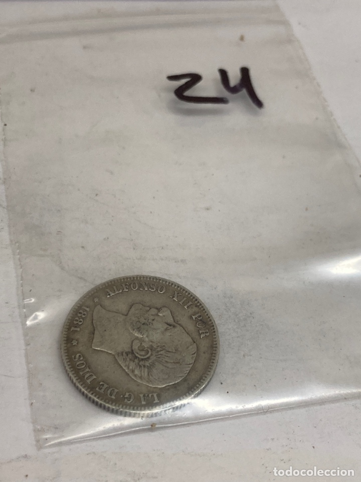 Monedas de Espa&ntilde;a: Moneda de plata 2 pesetas 1881 - Foto 3