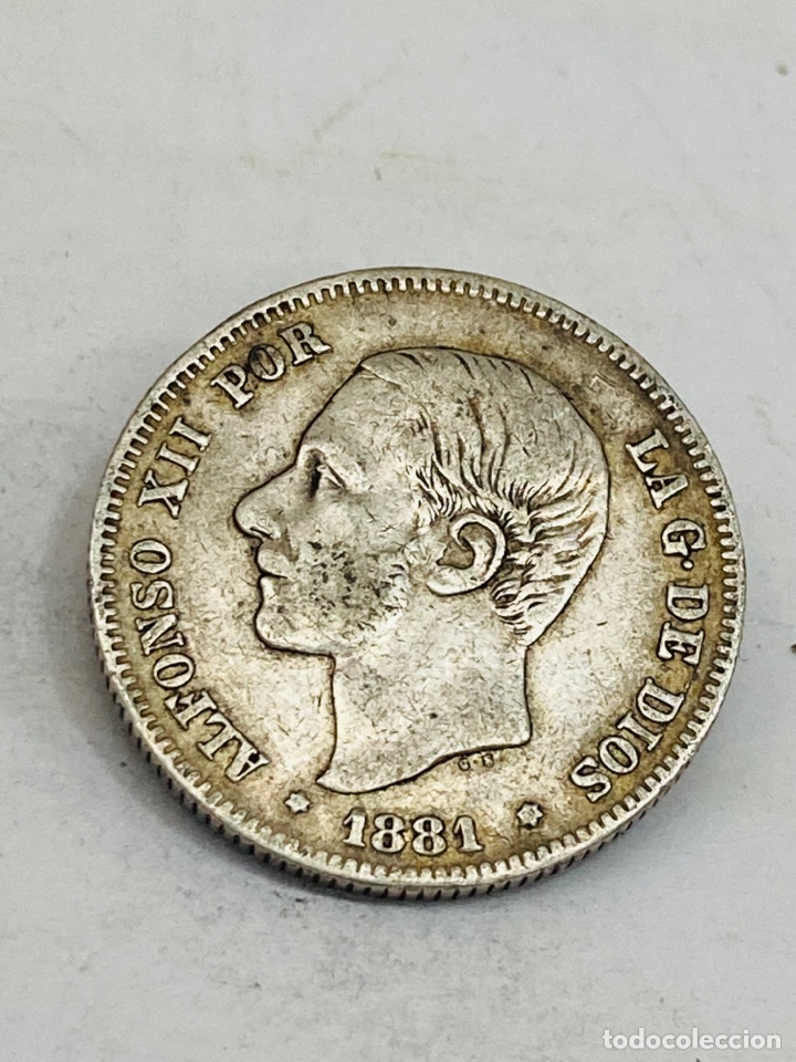 Monedas de Espa&ntilde;a: Moneda de plata 2 pesetas 1881 - Foto 1