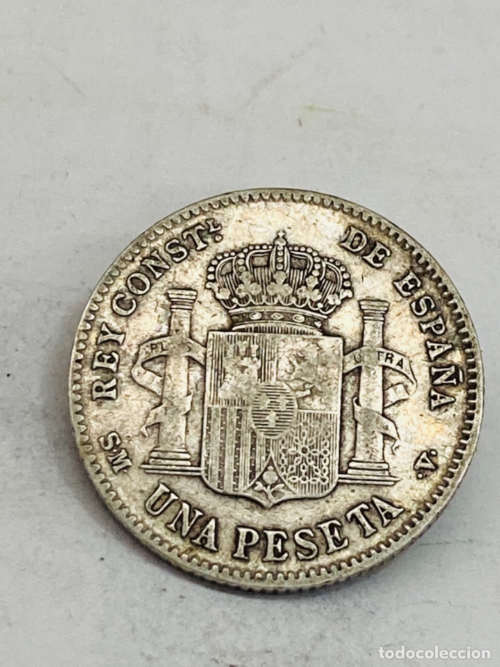 Monedas de Espa&ntilde;a: Moneda de plata de una peseta 1900 - Foto 1
