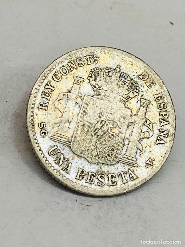 Monedas de Espa&ntilde;a: Moneda de plata una peseta 1899 - Foto 2