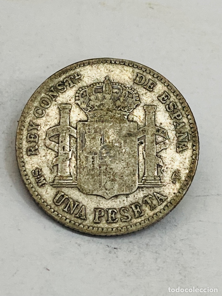 Monedas de Espa&ntilde;a: Moneda de plata una peseta 1903 - Foto 2