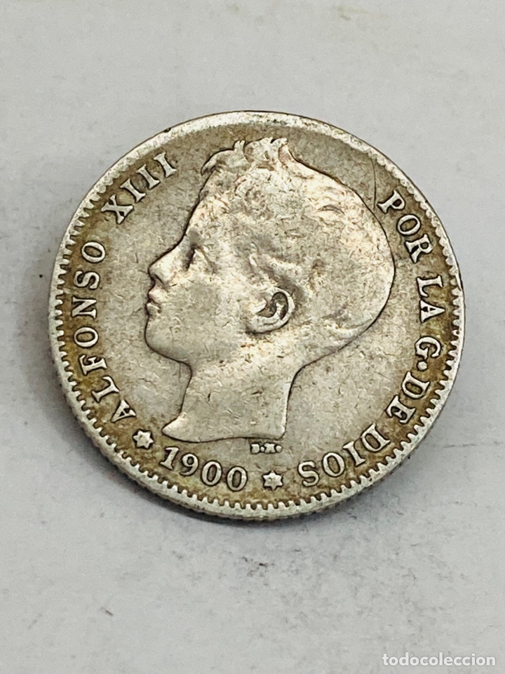 Monedas de Espa&ntilde;a: Moneda de plata una peseta 1900 - Foto 1