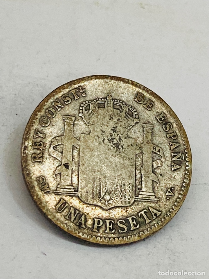 Monedas de Espa&ntilde;a: Moneda de plata una peseta 1901 - Foto 2