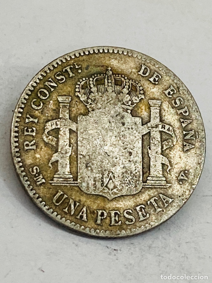 Monedas de Espa&ntilde;a: Moneda de plata una peseta 1900 - Foto 2