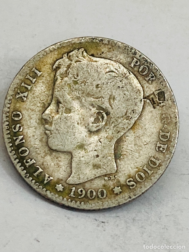 Monedas de Espa&ntilde;a: Moneda de plata una peseta 1900 - Foto 1