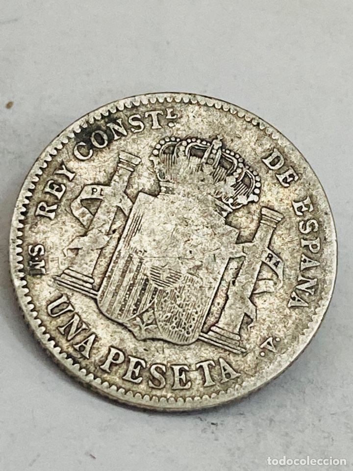 Monedas de Espa&ntilde;a: Moneda de plata una peseta 1900 - Foto 2