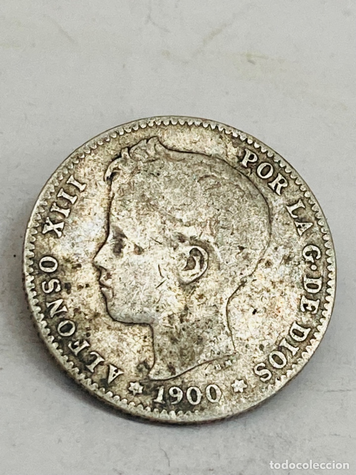 Monedas de Espa&ntilde;a: Moneda de plata una peseta 1900 - Foto 1