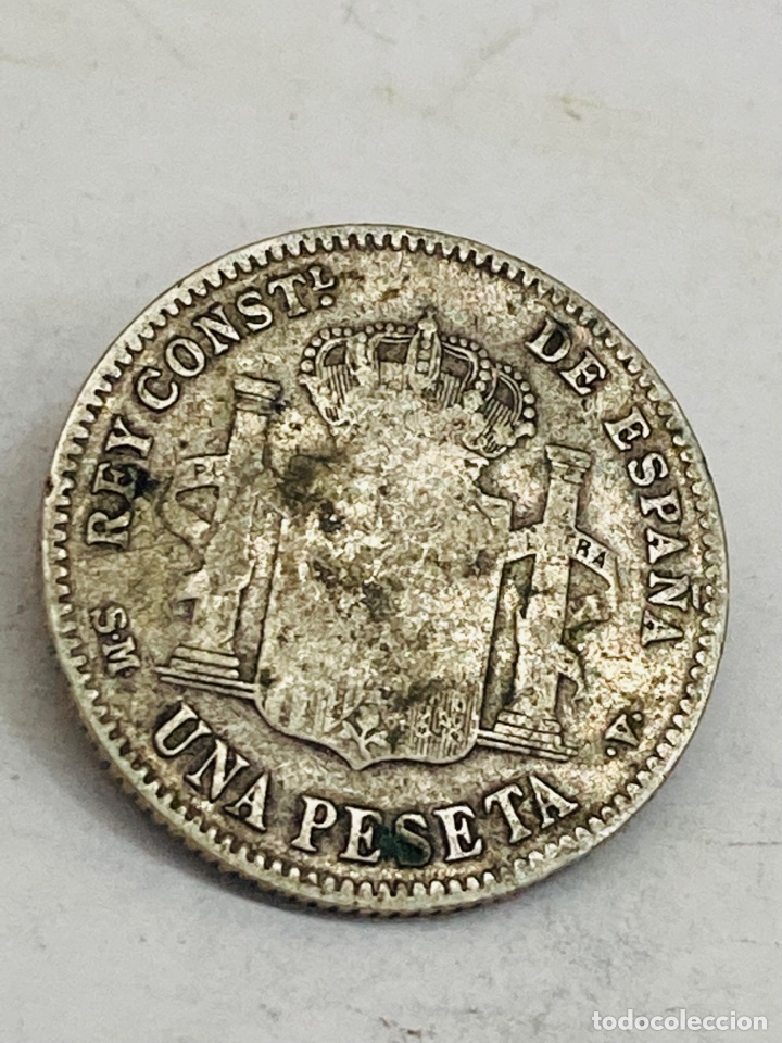 Monedas de Espa&ntilde;a: Moneda de plata una peseta 1901 - Foto 2