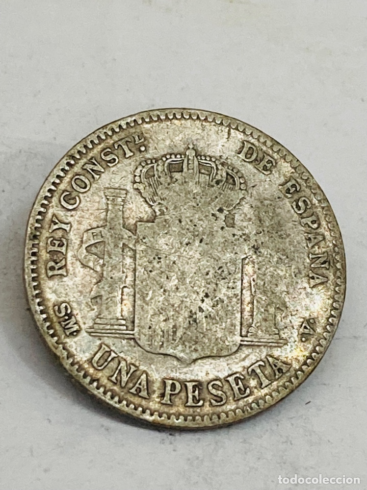 Monedas de Espa&ntilde;a: Moneda de plata una peseta 1900 - Foto 2