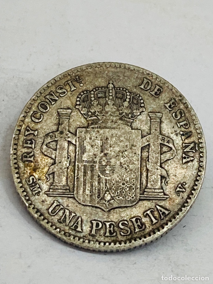 Monedas de Espa&ntilde;a: Moneda de plata un peseta 1903 - Foto 2