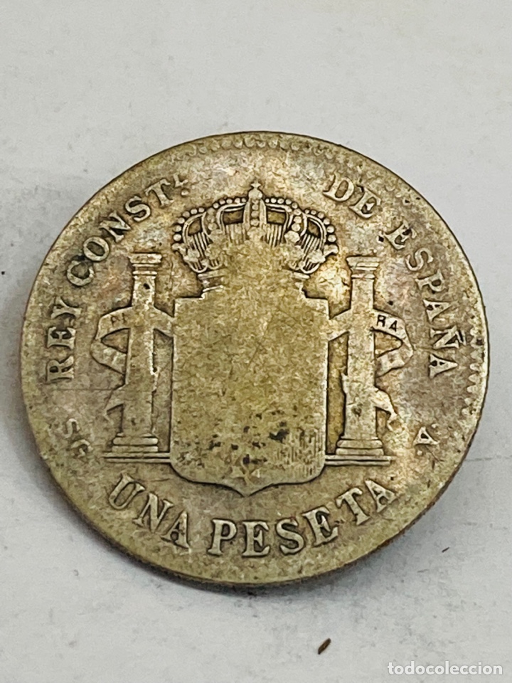 Monedas de Espa&ntilde;a: Moneda de plata una peseta 1899 - Foto 2