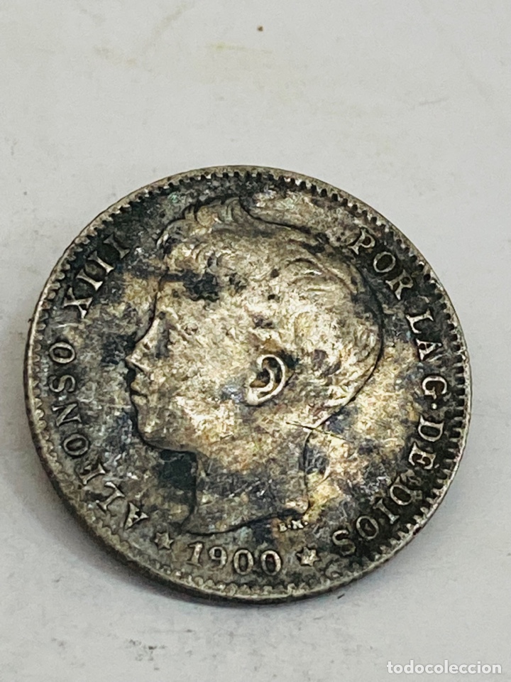 Monedas de Espa&ntilde;a: Moneda de plata una peseta 1900 - Foto 2