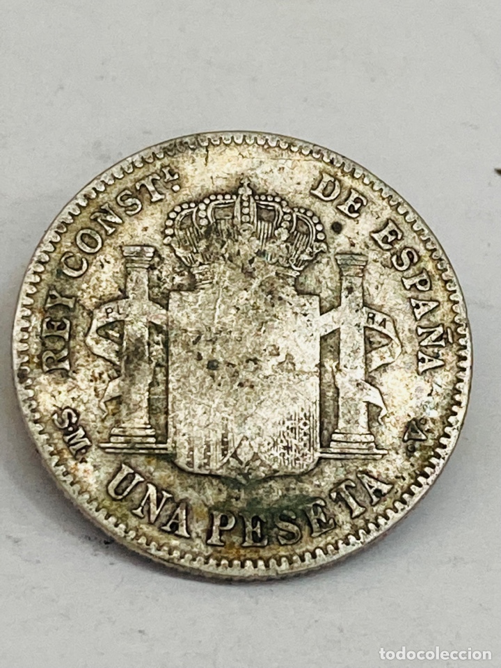 Monedas de Espa&ntilde;a: Moneda de plata una peseta 1900 - Foto 2