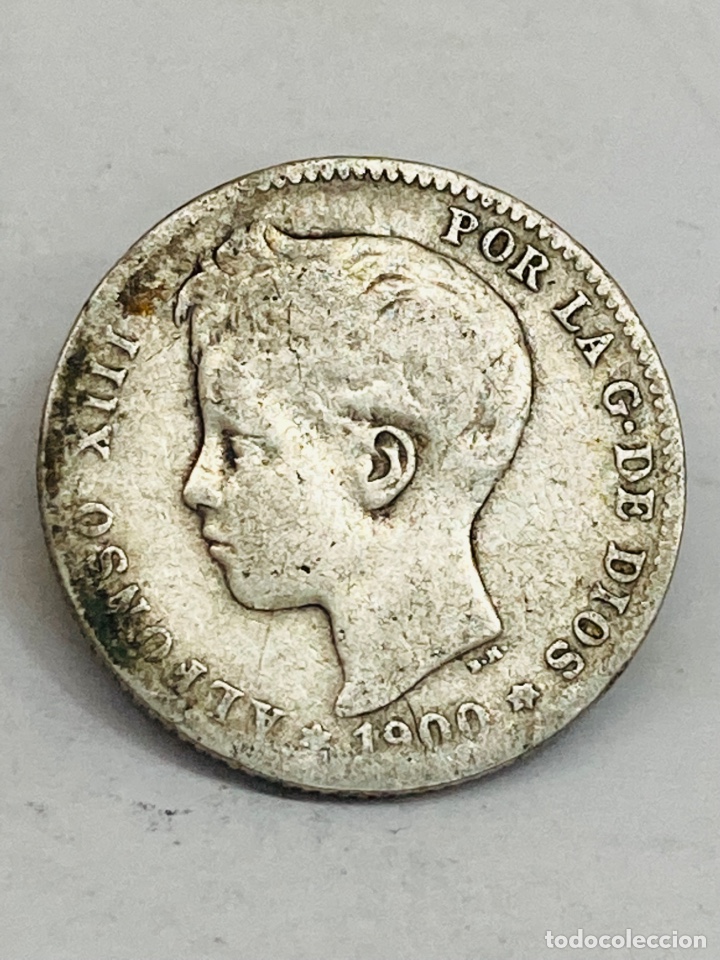 Monedas de Espa&ntilde;a: Moneda de plata una peseta 1900 - Foto 1