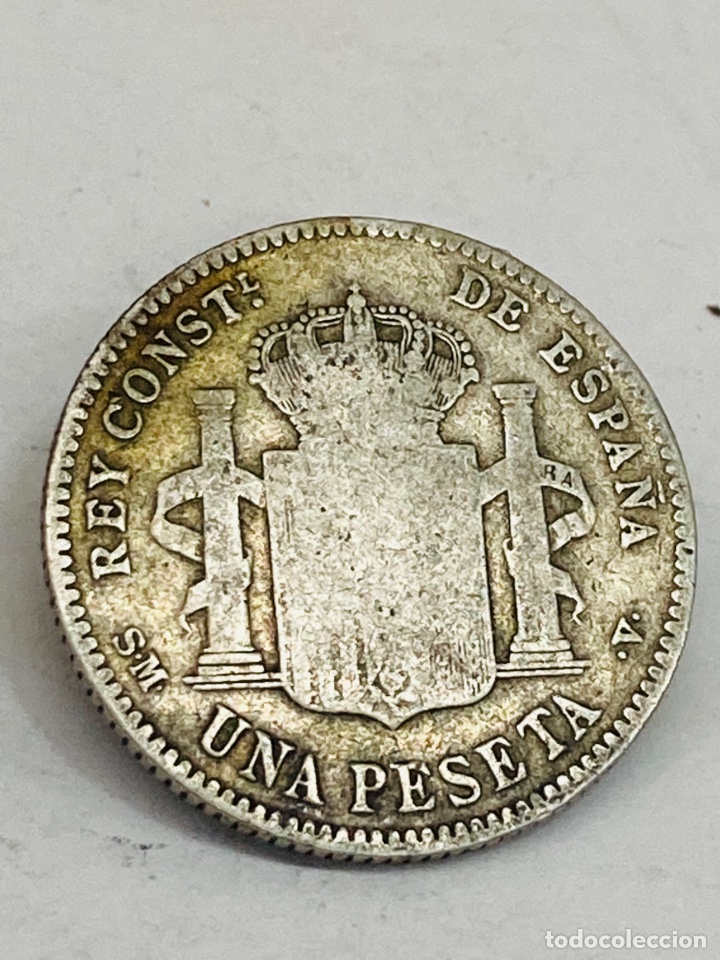 Monedas de Espa&ntilde;a: Moneda de plata una peseta 1900 - Foto 2