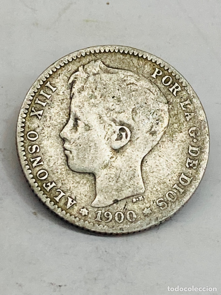 Monedas de Espa&ntilde;a: Moneda de plata una peseta 1900 - Foto 1