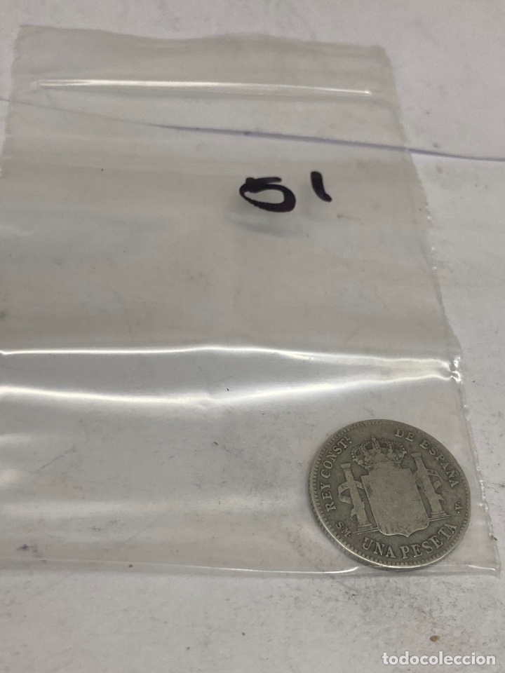 Monedas de Espa&ntilde;a: Moneda de plata una peseta 1901 - Foto 3