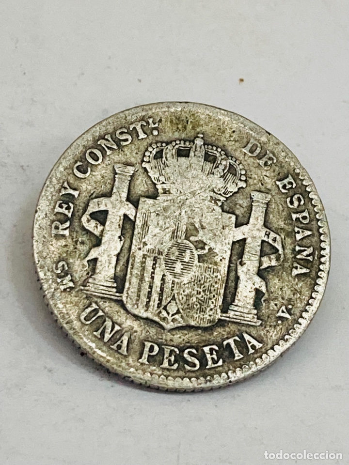 Monedas de Espa&ntilde;a: Moneda de plata una peseta 1900 - Foto 2