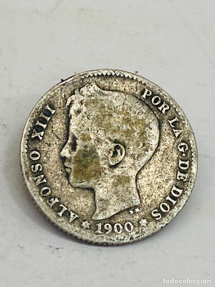 Monedas de Espa&ntilde;a: Moneda de plata una peseta 1900 - Foto 1