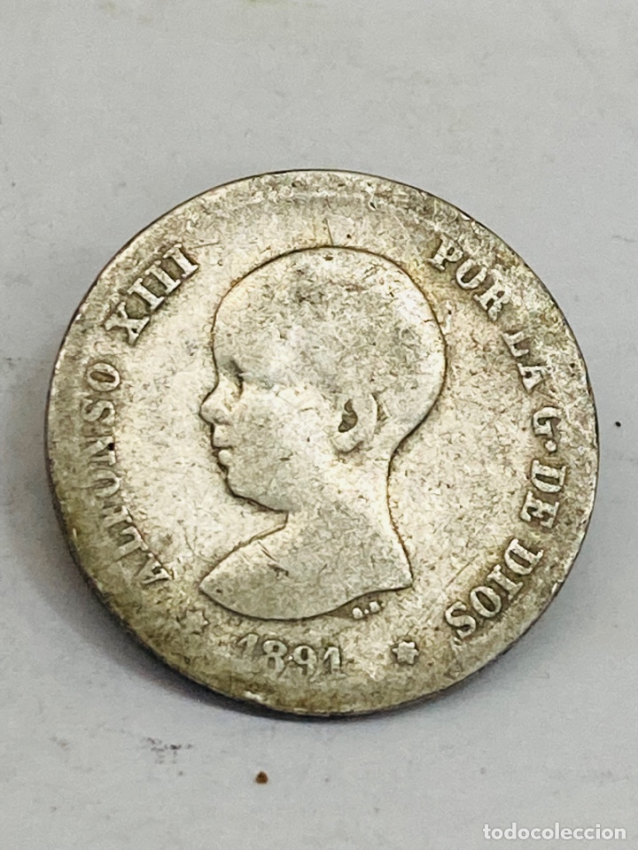 Monedas de Espa&ntilde;a: Moneda de plata una peseta 1891 - Foto 1
