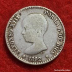 Monedas de España: MONEDA 50 CENTIMOS PLATA 1892 OJO VARIANTE ESTRELLAS VISIBLES 2 2 MBC C16