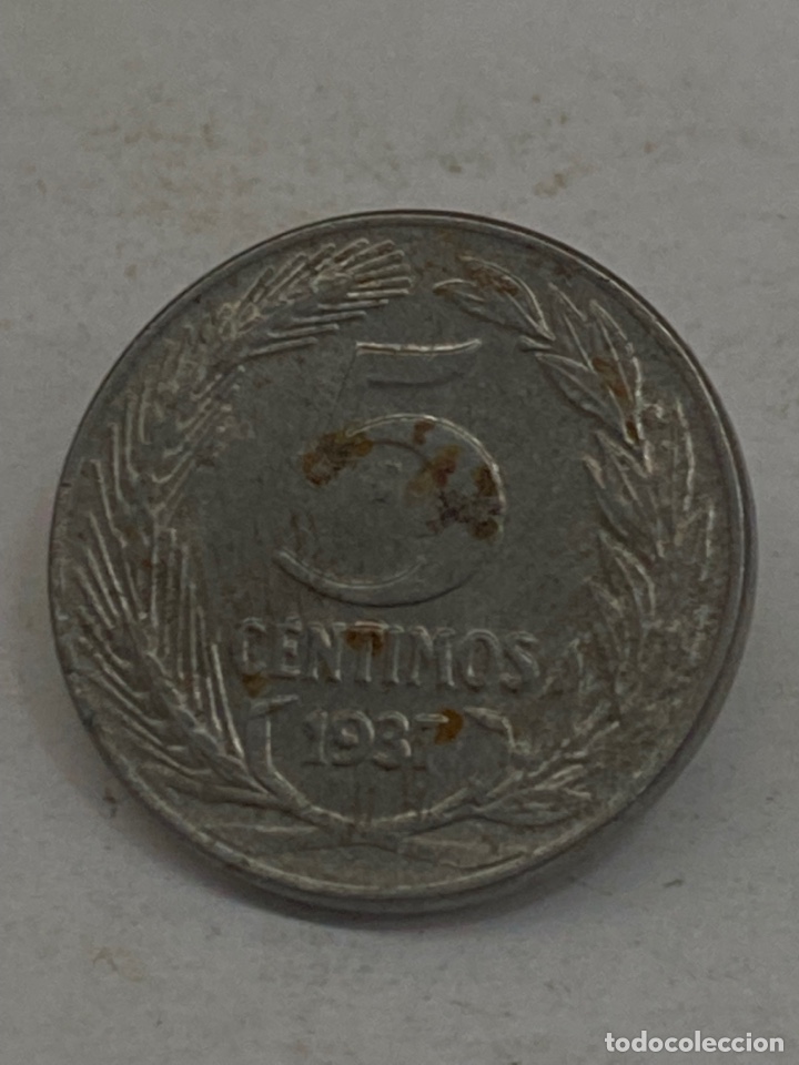 Monedas de Espa&ntilde;a: Moneda 5 c&eacute;ntimos 1938 - Foto 1