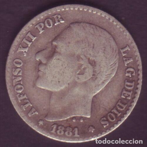 Monedas de Espa&ntilde;a: MONEDA 50 CENTIMOS ALFONSO XII 1881 *8*1 MSM - Foto 1