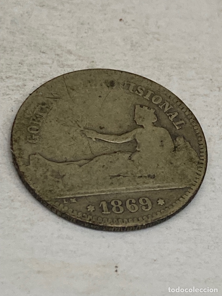 Monedas de Espa&ntilde;a: Moneda de plata una peseta 1869 - Foto 1