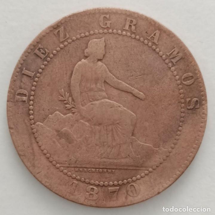Monedas de Espa&ntilde;a: 10 c&eacute;ntimos 1870. Gobierno provisional - Foto 1