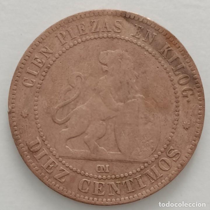 Monedas de Espa&ntilde;a: 10 c&eacute;ntimos 1870. Gobierno provisional - Foto 2