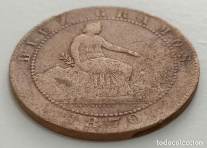 Monedas de Espa&ntilde;a: 10 c&eacute;ntimos 1870. Gobierno provisional - Foto 3