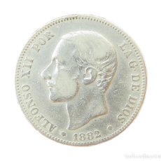 Monedas de España: 2 PESETAS 1882. ALFONSO XII. PLATA.. Lote 346441238