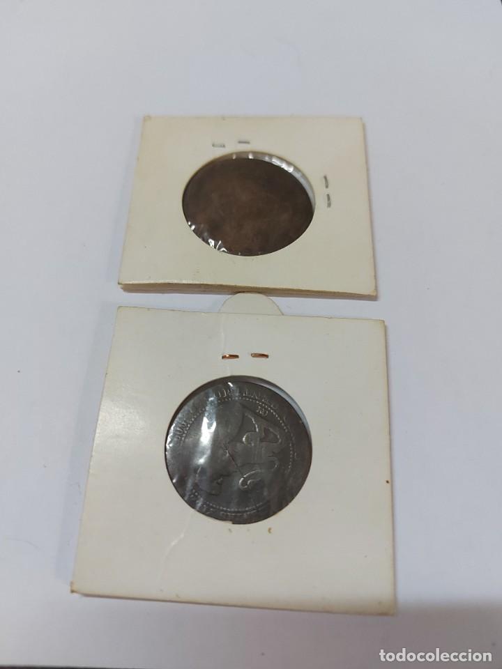 Monedas de Espa&ntilde;a: 2 monedas 5 centimos alfonso XII a&ntilde;o 1870 - Foto 2