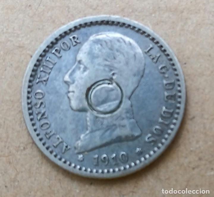 Monedas de Espa&ntilde;a: 50 centimos 1910 PC V punzonada - Foto 1