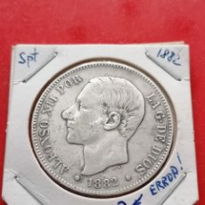 Monedas de España: PLATA, 25 GR, 5 PESETAS 1882, A XII, (VARIANTE). Lote 348906410
