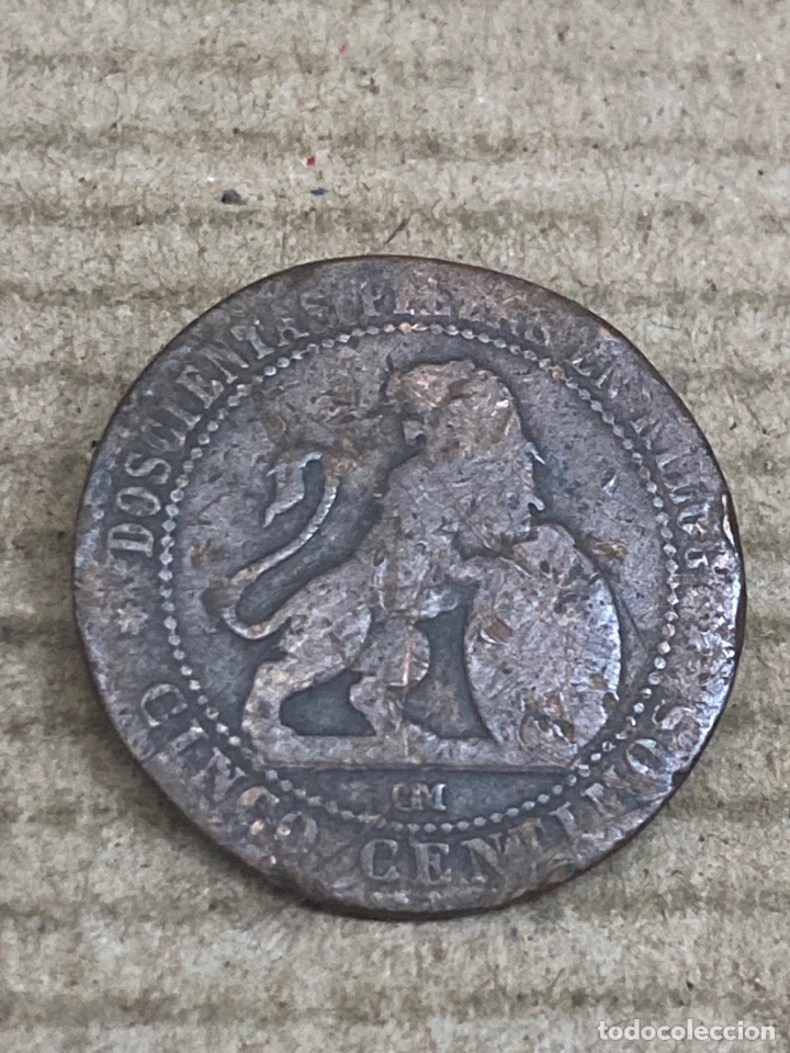 Monedas de Espa&ntilde;a: Moneda cinco c&eacute;ntimos 1870 - Foto 1