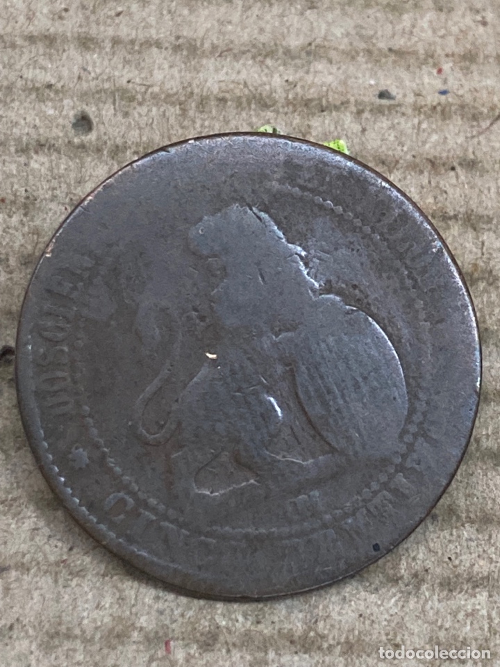Monedas de Espa&ntilde;a: Moneda cinco c&eacute;ntimos 1870 - Foto 2