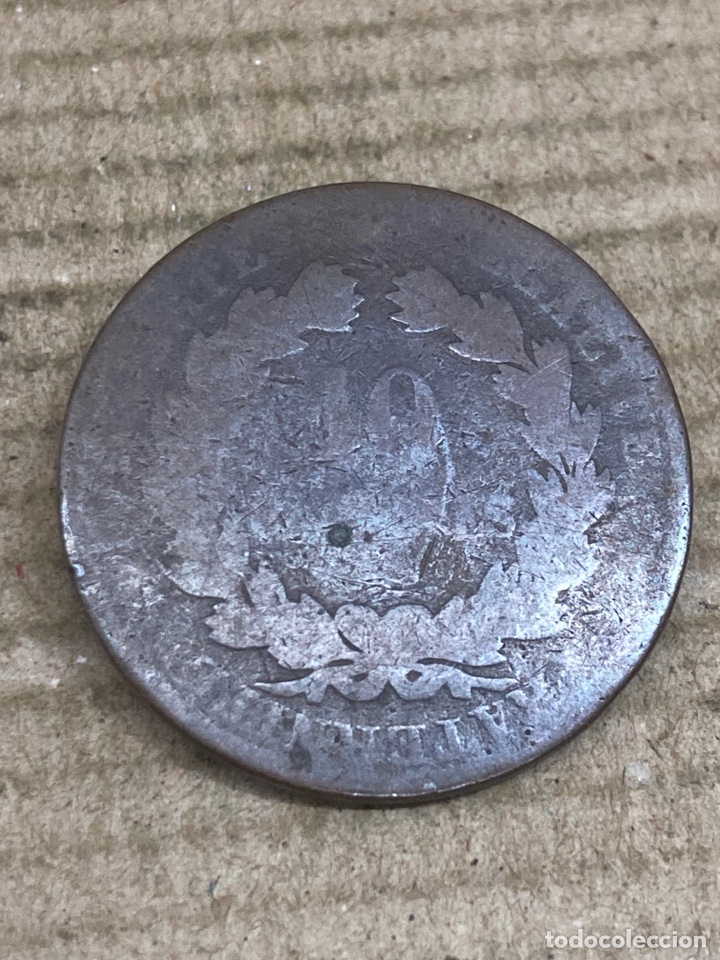 Monedas de Espa&ntilde;a: Moneda de 10 c&eacute;ntimos 1870 - Foto 2