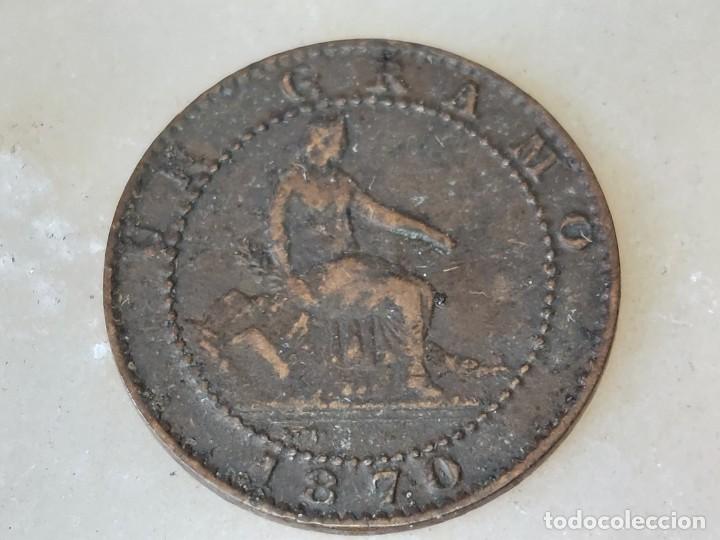 Monedas de Espa&ntilde;a: ANTIGUA MONEDA DE 1 CENTIMO DE 1870 GOBIERNO PROVISIONAL - Foto 2