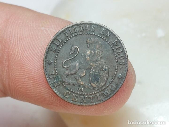 Monedas de Espa&ntilde;a: ANTIGUA MONEDA DE 1 CENTIMO DE 1870 GOBIERNO PROVISIONAL - Foto 4