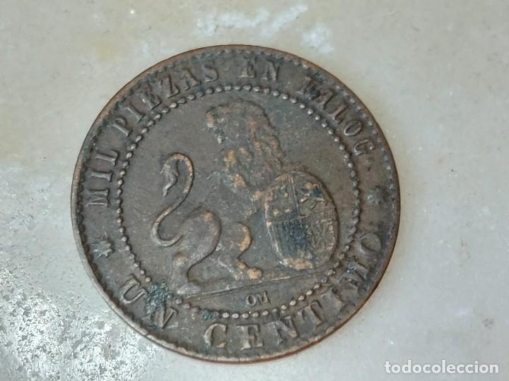 Monedas de Espa&ntilde;a: ANTIGUA MONEDA DE 1 CENTIMO DE 1870 GOBIERNO PROVISIONAL - Foto 6