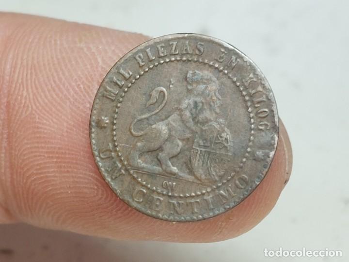Monedas de Espa&ntilde;a: ANTIGUA MONEDA DE 1 CENTIMO DE 1870 GOBIERNO PROVISIONAL - Foto 4