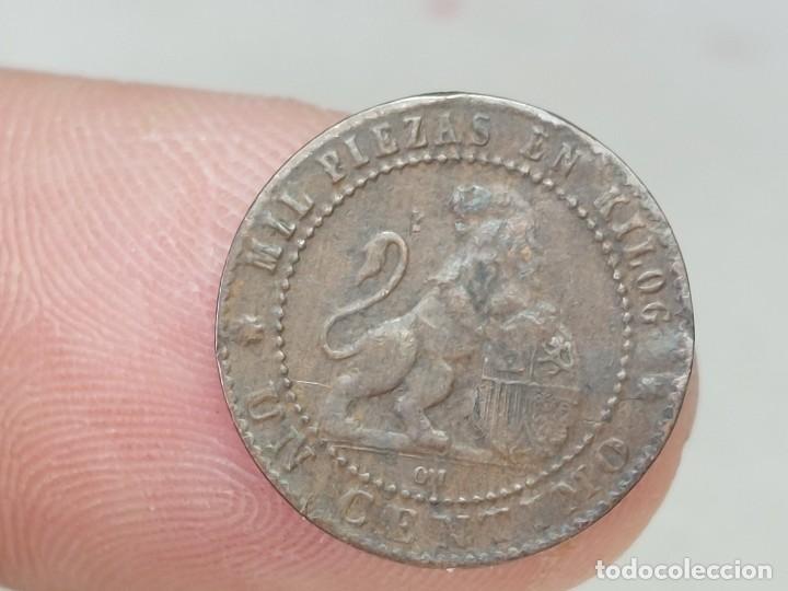 Monedas de Espa&ntilde;a: ANTIGUA MONEDA DE 1 CENTIMO DE 1870 GOBIERNO PROVISIONAL - Foto 5