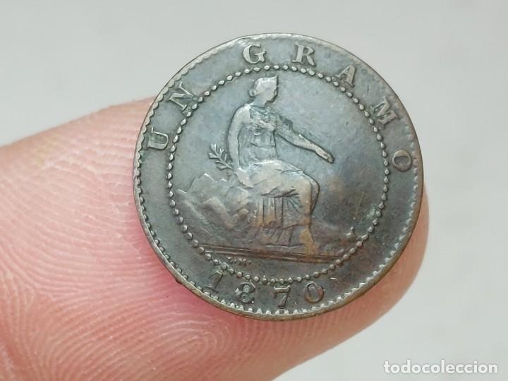 Monedas de Espa&ntilde;a: ANTIGUA MONEDA DE 1 CENTIMO DE 1870 GOBIERNO PROVISIONAL - Foto 1