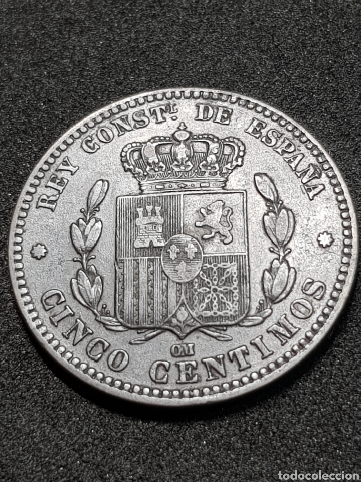 Monedas de Espa&ntilde;a: MONEDA ESPA&Ntilde;A CINCO 5 C&Eacute;NTIMOS 1878 - Foto 6