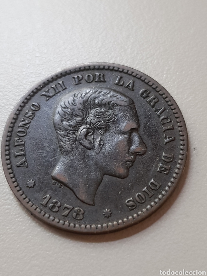 Monedas de Espa&ntilde;a: MONEDA ESPA&Ntilde;A CINCO 5 C&Eacute;NTIMOS 1878 - Foto 1