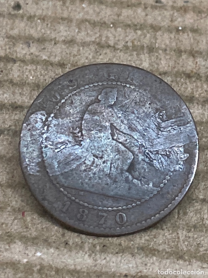 Monedas de Espa&ntilde;a: Moneda dos c&eacute;ntimos 1870 - Foto 2