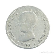 Monedas de España: 50 CÉNTIMOS 1892 *8?*2. P•G-M. MBC. ESCASA.. Lote 350079964